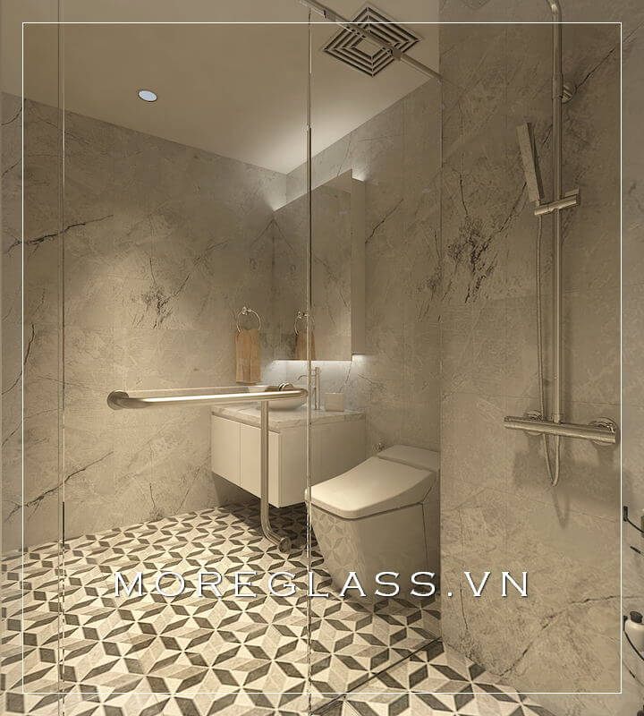 thiết kế phòng tắm kính đẹp